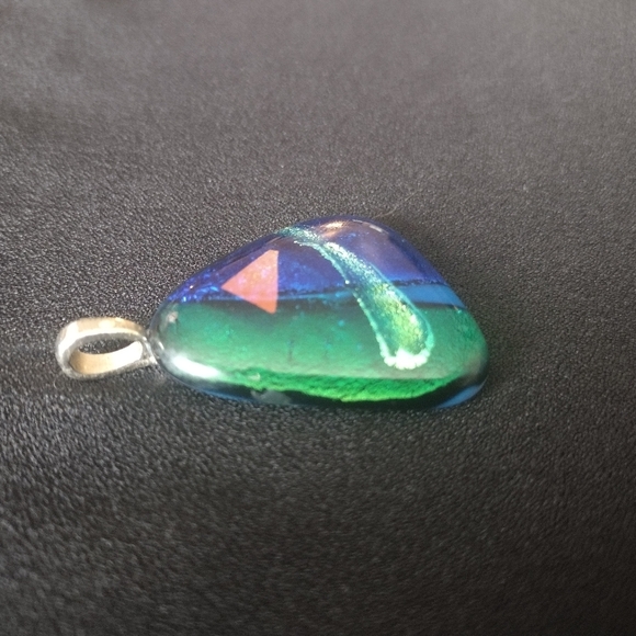 Green and Blue Glass Pendant - Picture 6 of 8